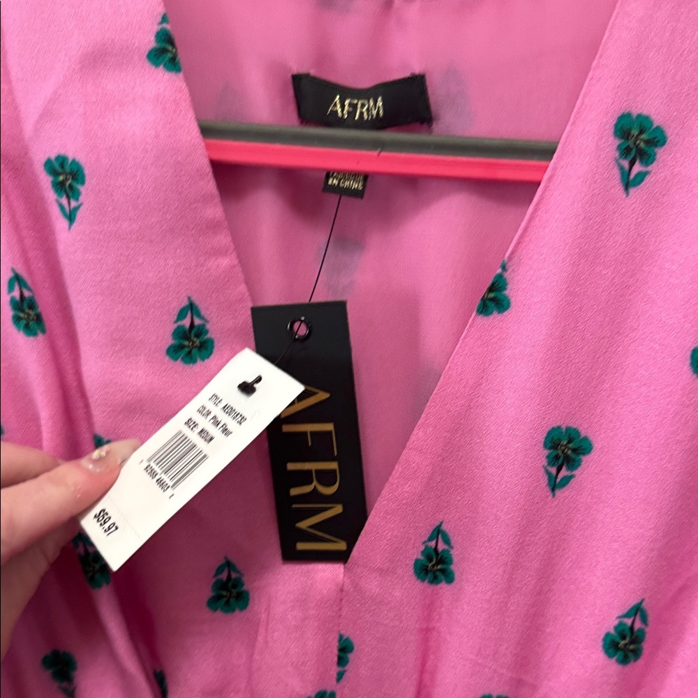 NWT AFRM Pink Fabric with Black Label - Picture 12 of 12